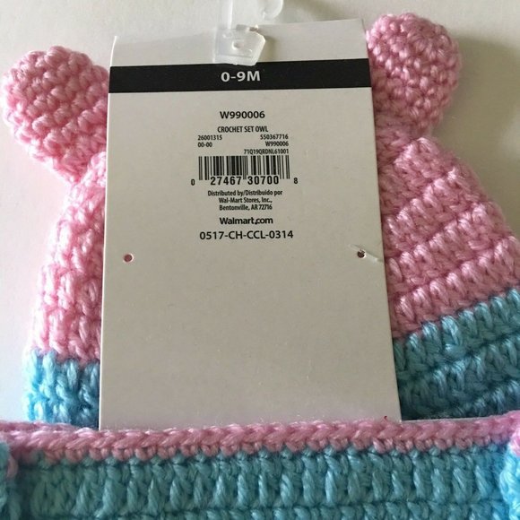 Hand Crocheted Hat And Diaper Cover Owl Sz 0-9 Months Infant Baby Photo New - Picture 6 of 12